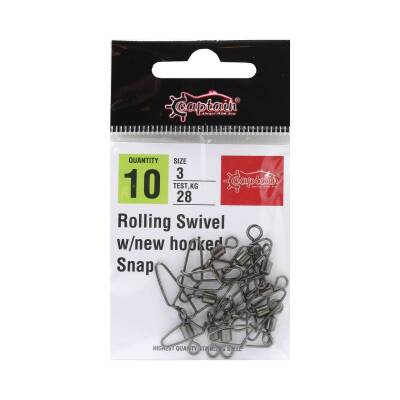 Captain 5033 New Hoked Klips 10lu Paket Black Nikel - 2