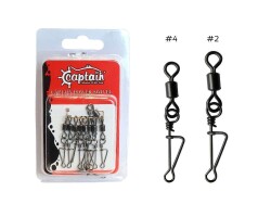 Captain 5035 Kilitli Klips Rolling 10lu Paket Black Nikel - Captain