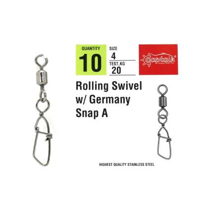 Captain 5036 Germany-A Klips 10lu Paket Black Nikel - 3