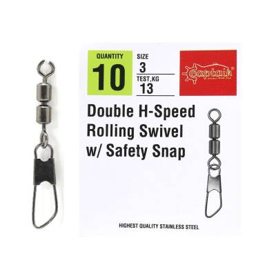 Captain 5037 Double Fırdöndülü Speed Klips 10lu Paket Black Nikel - 3