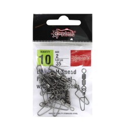 Captain 5038 Double Fırdöndülü Coastlok Klips 10lu Paket Black Nikel - 2