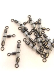 Captain 5048 Üçlü Boncuklu Fırdöndü 10lu Paket Black Nikel - Captain