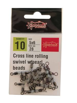 Captain 5048 Üçlü Boncuklu Fırdöndü 10lu Paket Black Nikel - 2