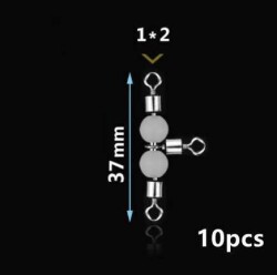 Captain 5049 Üçlü Boncuklu Fırdöndü 10lu Paket Black Nikel - 3