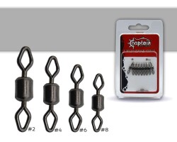 Captain 5080 Elmas Gözlü Fırdöndü 10lu Paket Black Nikel - Captain