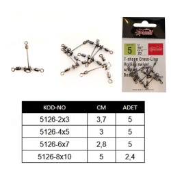 Captain 5126 Üçlü Uzun T Fırdöndü 5li Paket Black Nikel - 2