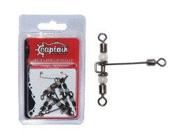 Captain 5126 Üçlü Uzun T Fırdöndü 5li Paket Black Nikel - Captain