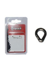 Captain 5144 Assist Halkası D-Halka 10lu Paket İnox Naturel - 2