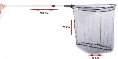 Captain 6730 Kepçe 2 Parça 180cm Teleskopik Kepçe 60x50cm tor - 1