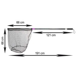 Captain 6783 Kepçe Tek Parça 120cm Alüminyum Saplı 70x60cm Rubber Tor - Captain