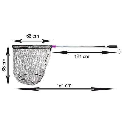 Captain 6783 Kepçe Tek Parça 120cm Alüminyum Saplı 70x60cm Rubber Tor - 1