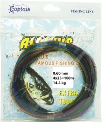 Captain Alpinus Poşet Misina 4x25 Bağlantılı 100mt Ebruli - 2