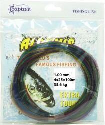 Captain Alpinus Poşet Misina 4x25 Bağlantılı 100mt Ebruli - 6
