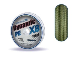 Captain Dynamic Soft PE 8 Örgü İp Misina 100mt Yeşil - Captain
