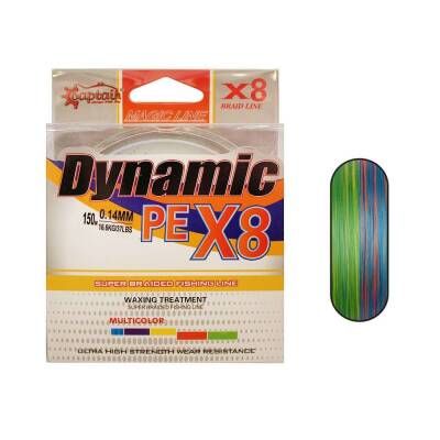 Captain Dynamic Soft PE 8 Örgü Spin İp Misina 150mt Multi Color - 1