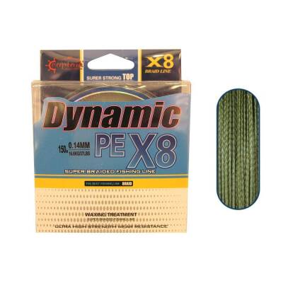 Captain Dynamic Soft PE 8 Örgü Spin İp Misina 150mt Yeşil - 1