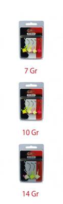 Captain Jig Head Bastet 4lü Mix Set Kesik Kafa Jig Head - 3