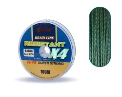 Captain Resistant PE 4 Kat İp Misina 100mt Yeşil - 13