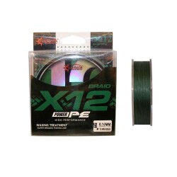 Captain X12 Power PE 12 Örgü Spin İp Misina 150mt Dark Green - Captain