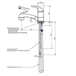 Comet Roma Sıcak/Soğuk Spiral Duş Başlıklı Musluk - 3