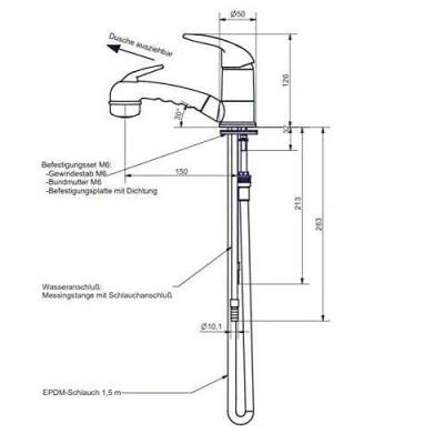 Comet Roma Sıcak/Soğuk Spiral Duş Başlıklı Musluk - 3
