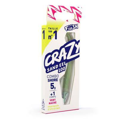 Crazy Sandeel CSE100/1 CSE215 Combo Shore 5gr Vert Nacre Silikon Yem - 1