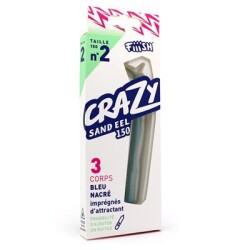 Crazy Sandeel CSE150/2 CSE233 3X Gövde Blue Nacre Silikon Yem - Fiiish