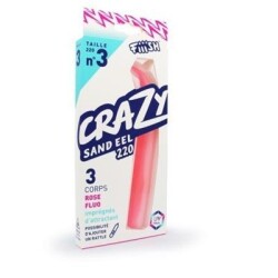 Crazy Sandeel CSE220/3 CSE242 3X Gövde Rose Fluo UV Silikon Yem - Fiiish