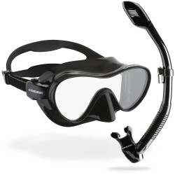 Cressi F1 Black + Dry Maske Şnorkel Seti - 2