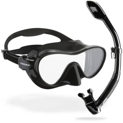 Cressi F1 Black + Dry Maske Şnorkel Seti - 2