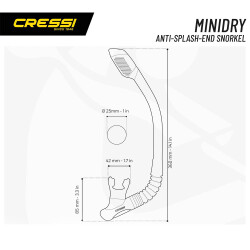 Cressi Minidry Şnorkel - 57
