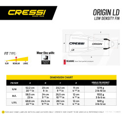 Cressi Origin LD Dalış Paleti - 833