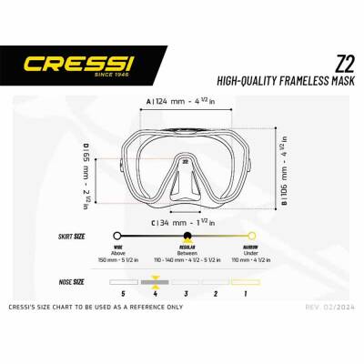 Cressi Z2 Dalış Maskesi - 12