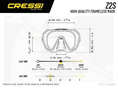 Cressi Z2S Dalış Maskesi - 21