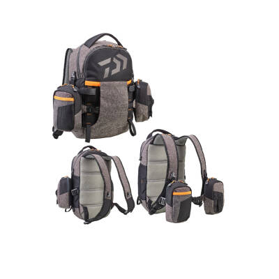 DAIWA BALIKÇI ÇANTASI GRİ TURUNCU 30*14*48CM - 1