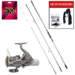 Daiwa Crosscast CF Tubular 4.20M 100-225Gr&Daiwa Crosscast S24 45 SCW 5000 C QD Kurşun Arkası Set - Shimano