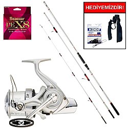 Daiwa Emblem Surf 420m 150-400 gr&Daiwa Crosscast S20 35 SCW 5000 C QD Profesyonel Surf Seti - Daiwa