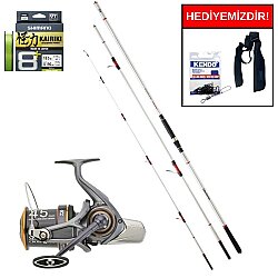 Daiwa Emblem Surf 420m 150-400 gr&Daiwa Crosscast S24 45 SCW 5000 C QD Kurşun Arkası Set - Daiwa