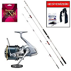Daiwa Emblem Surf 420m 150-400 gr&Shimano 24 Fliegen 35 SD Profesyonel Surf Seti - Shimano
