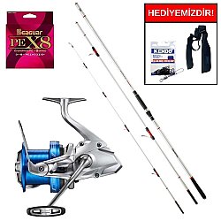 Daiwa Emblem Surf 420m 150-400 gr&Shimano Speedmaster 14000 XSD Profesyonel Surf Seti - Shimano