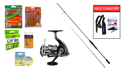 Daiwa New Ninja Drop Shot 2.24m 2-12gr&Daiwa Crossfire 26 LT 1000 LRF Seti - 1