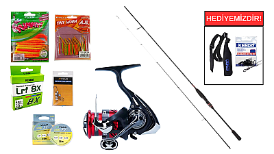 Daiwa New Ninja Drop Shot 2.24m 2-12gr&Daiwa Ninja 23 LT 1000 LRF Seti - 1