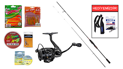 Daiwa New Ninja Drop Shot 2.24m 2-12gr&Ryuji Voltage 1000 5+1 LRF Seti - 1