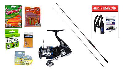 Daiwa New Ninja Drop Shot 2.24m 2-12gr&Shimano Nexave FI 1000 LRF Seti - 1
