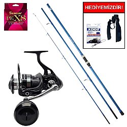 Daiwa New Sensor 4.20m 100-200gr&Savage Gear SGS8 8000 FD 8+1BB Kurşun Arkası Set - Daiwa
