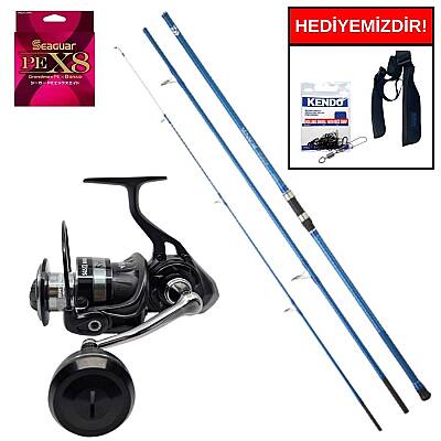 Daiwa New Sensor 4.20m 100-200gr&Savage Gear SGS8 8000 FD 8+1BB Kurşun Arkası Set - 1