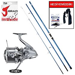 Daiwa New Sensor 4.20m 100-200gr&Shimano Makina Ultegra 3500 XSE Kurşun Arkası Set - Shimano
