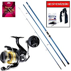 Daiwa New Sensor 4.20m 100-200gr&Shimano Socorro SW 8000 Kurşun Arkası Set - Shimano