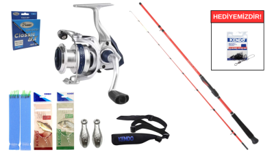 Daiwa New Sensor Boat Squid 1.80m 30-150gr&Okuma ARIA-6000a Painting Silver 1BB Tekne Seti - 1