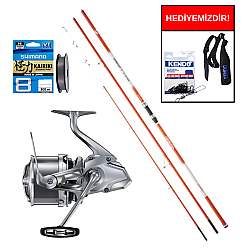Daiwa New Shorecast 4.20m 100-225gr&Shimano Makina Ultegra 3500 XSE Profesyonel Surf Seti - Shimano